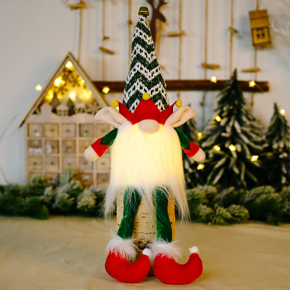 Christmas Decoration Christmas Elf with Light-up Rudolph Doll