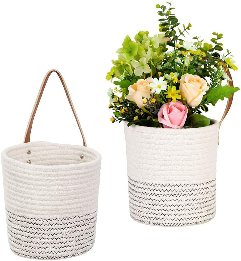 Flower Pot Hanging on the Wall, Handmade Woven Basket