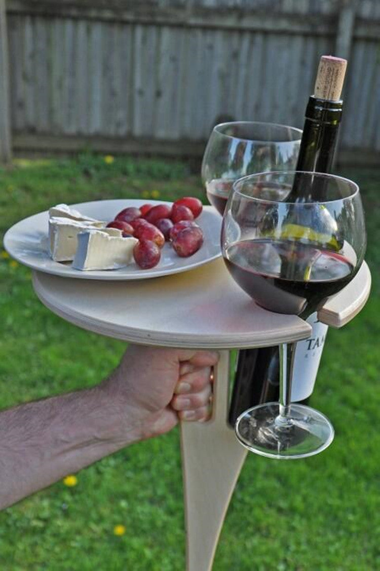 Outdoor Foldable Portable Wooden Wine Table