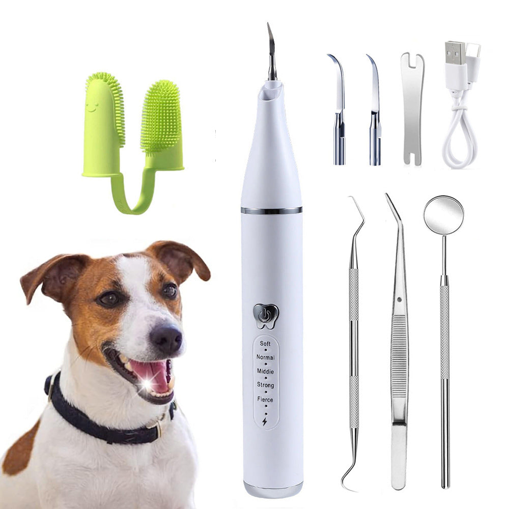 Ultrasonic Pet Dental Cleaner, Usb Charging with LED Light,