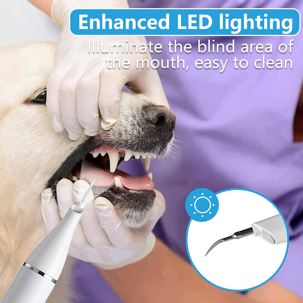 Ultrasonic Pet Dental Cleaner, Usb Charging with LED Light,