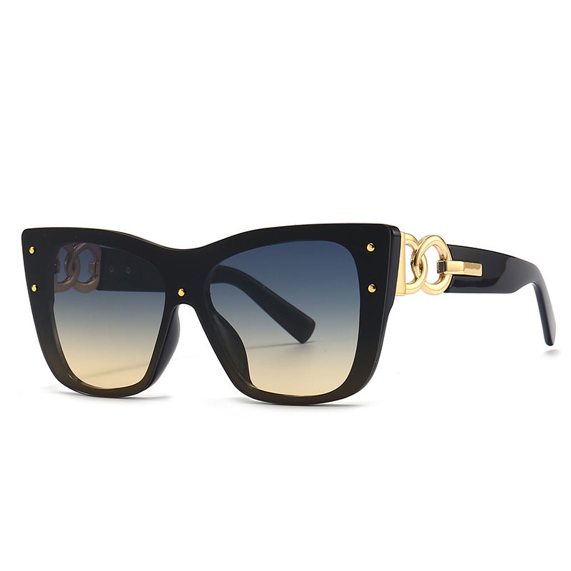 New fashion big frame cat eye sunglasses