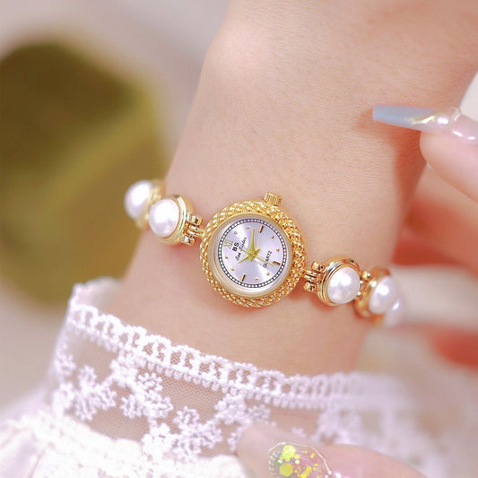 antique luxury pearl bracelet watch