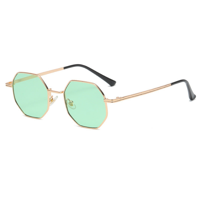 New Retro Small Frame Sunglasses Metal Octagonal For Men And Women