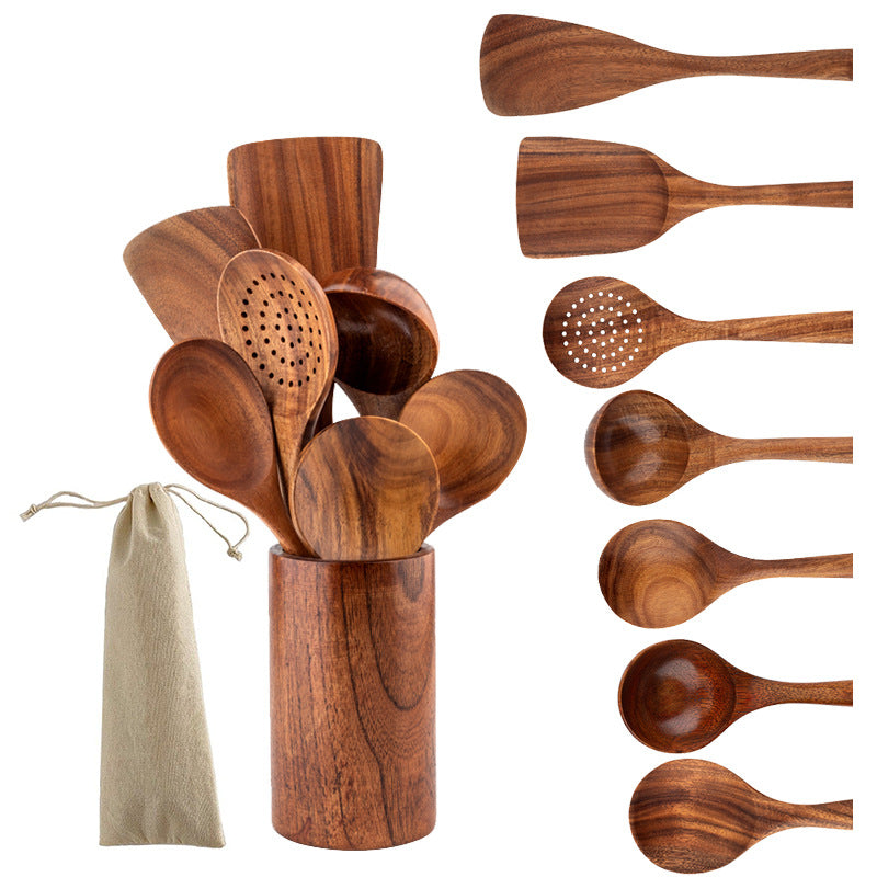 Acacia wood kitchen utensils