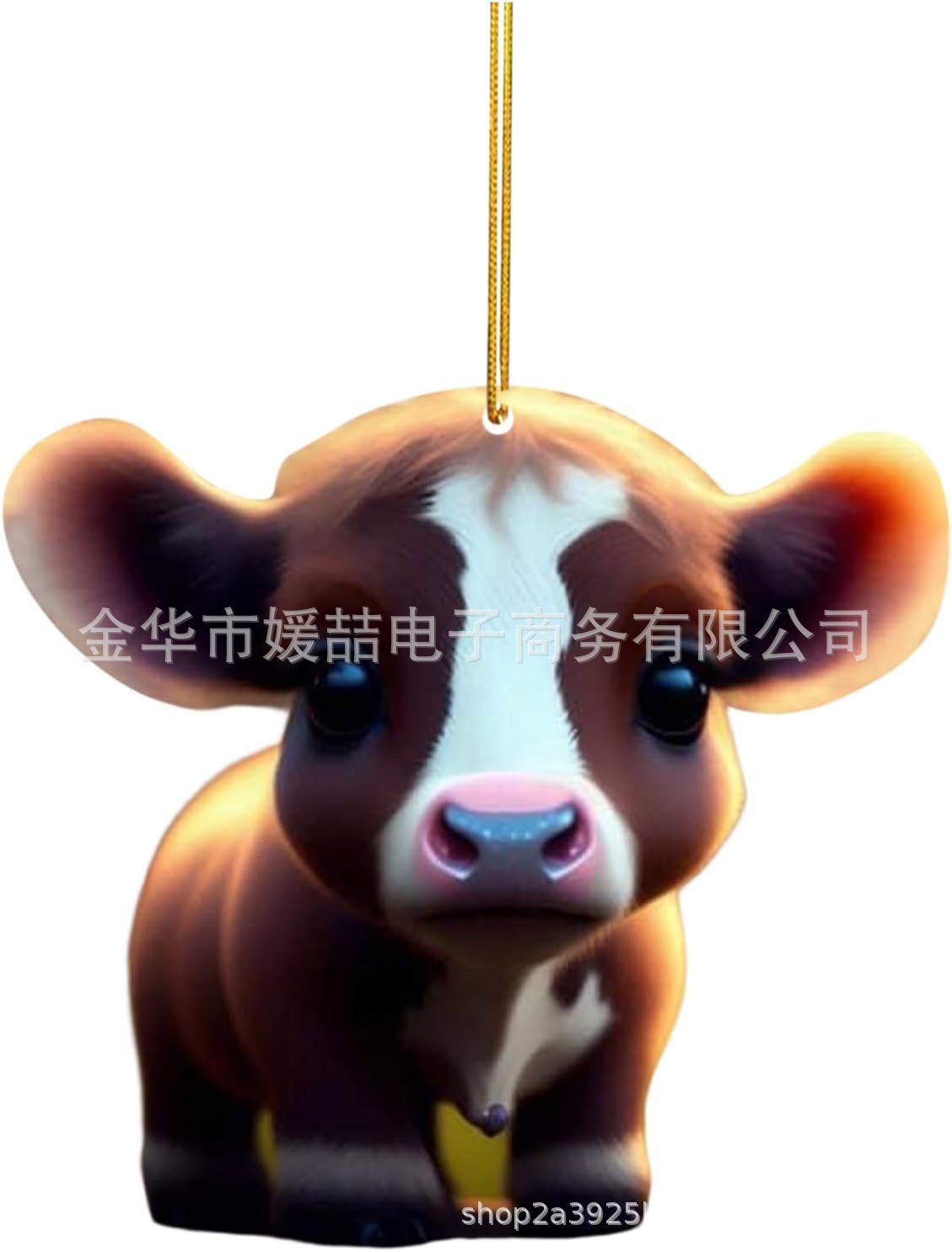 New Products Cute Cartoon Cow Car Pendant Home Tree Decoration Christmas