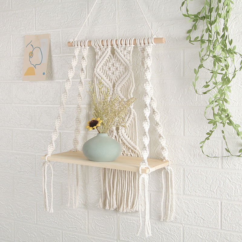 Cotton Rope Wall Hanging Bohemia Shelf