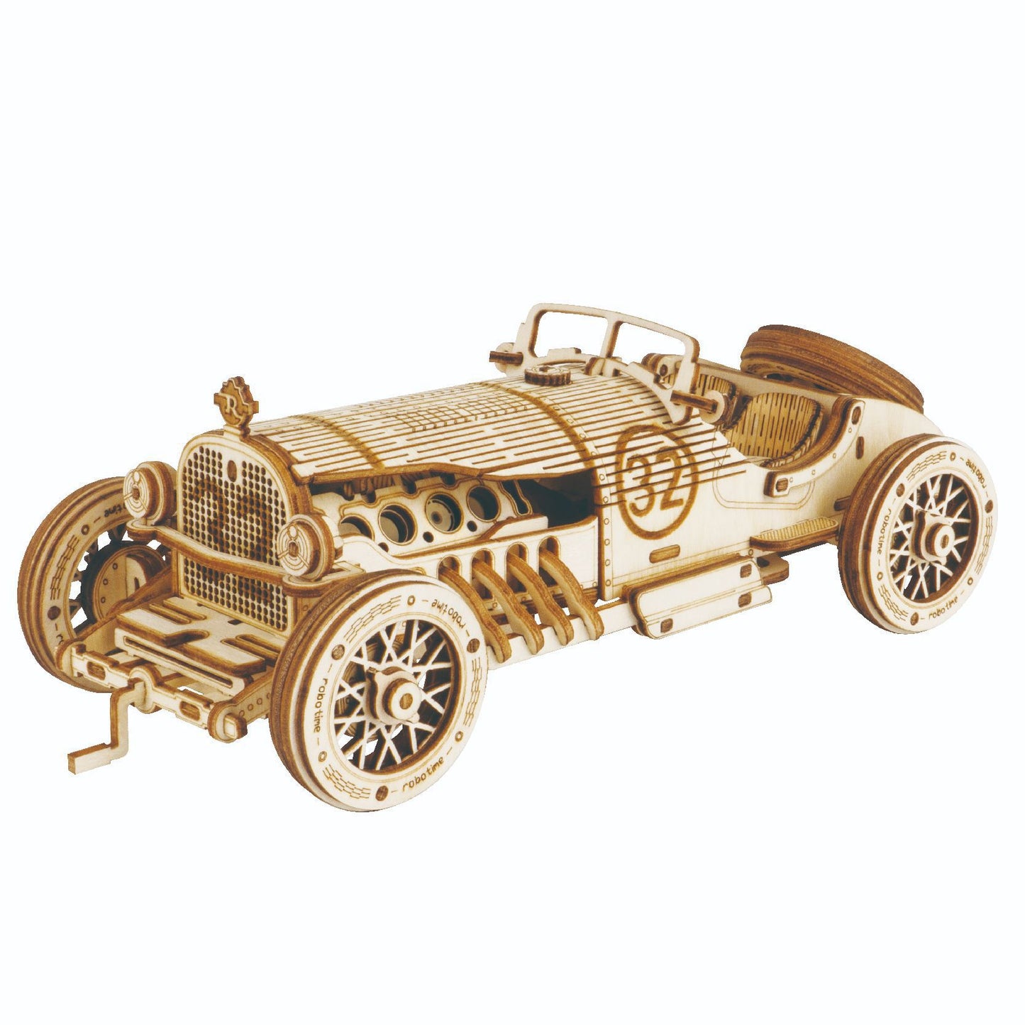 3D three-dimensional puzzle, wooden car model, steam train, truck, jeep,