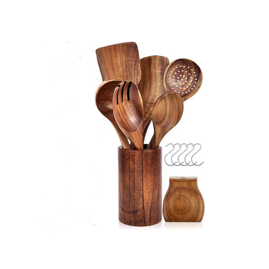 Acacia wood kitchen utensils