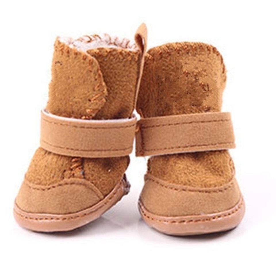 Dog cotton shoes, lambskin snow boots