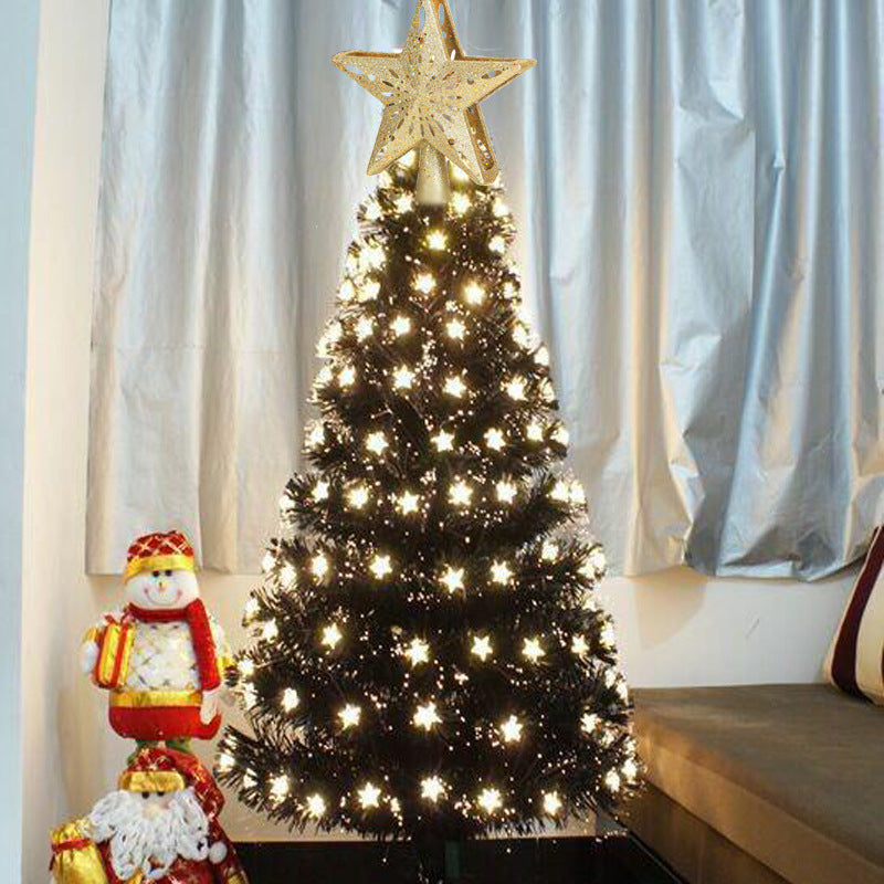 3D LED Christmas Tree Top Projection Lamp Five-pointed Star