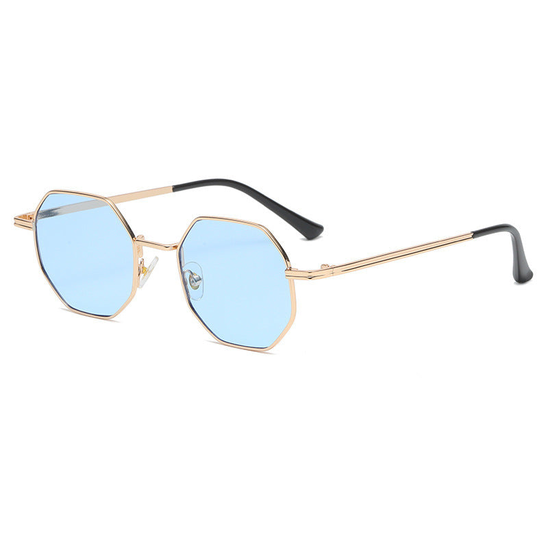 New Retro Small Frame Sunglasses Metal Octagonal For Men And Women