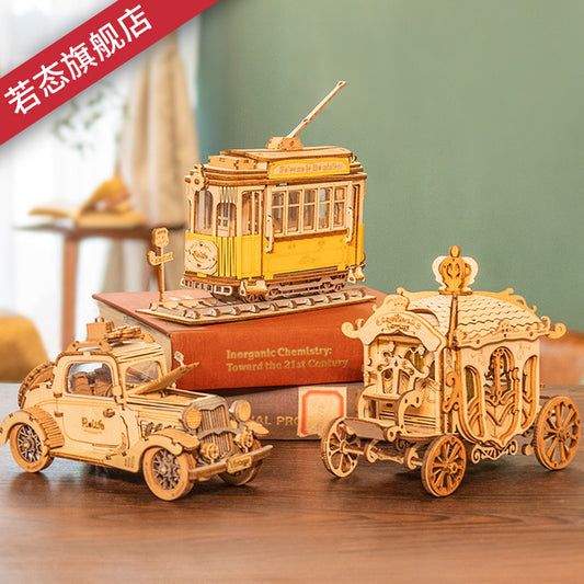 DIY Handmade 3D Three-dimensional Puzzle Wooden Model