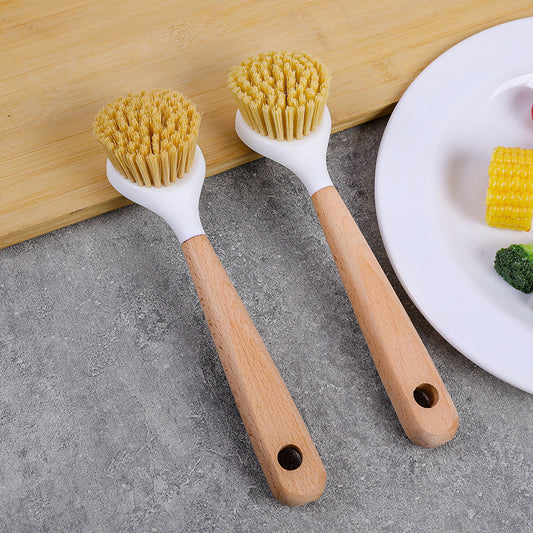 Solid Wood Handle Pot Brush