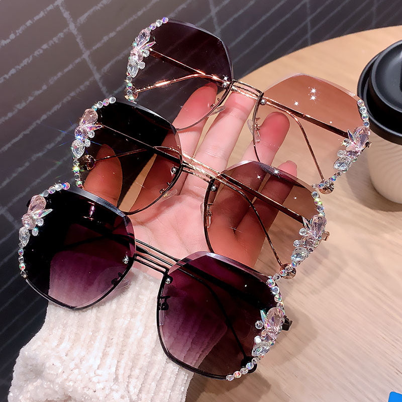 Fashionable brand sunglasses in different shades