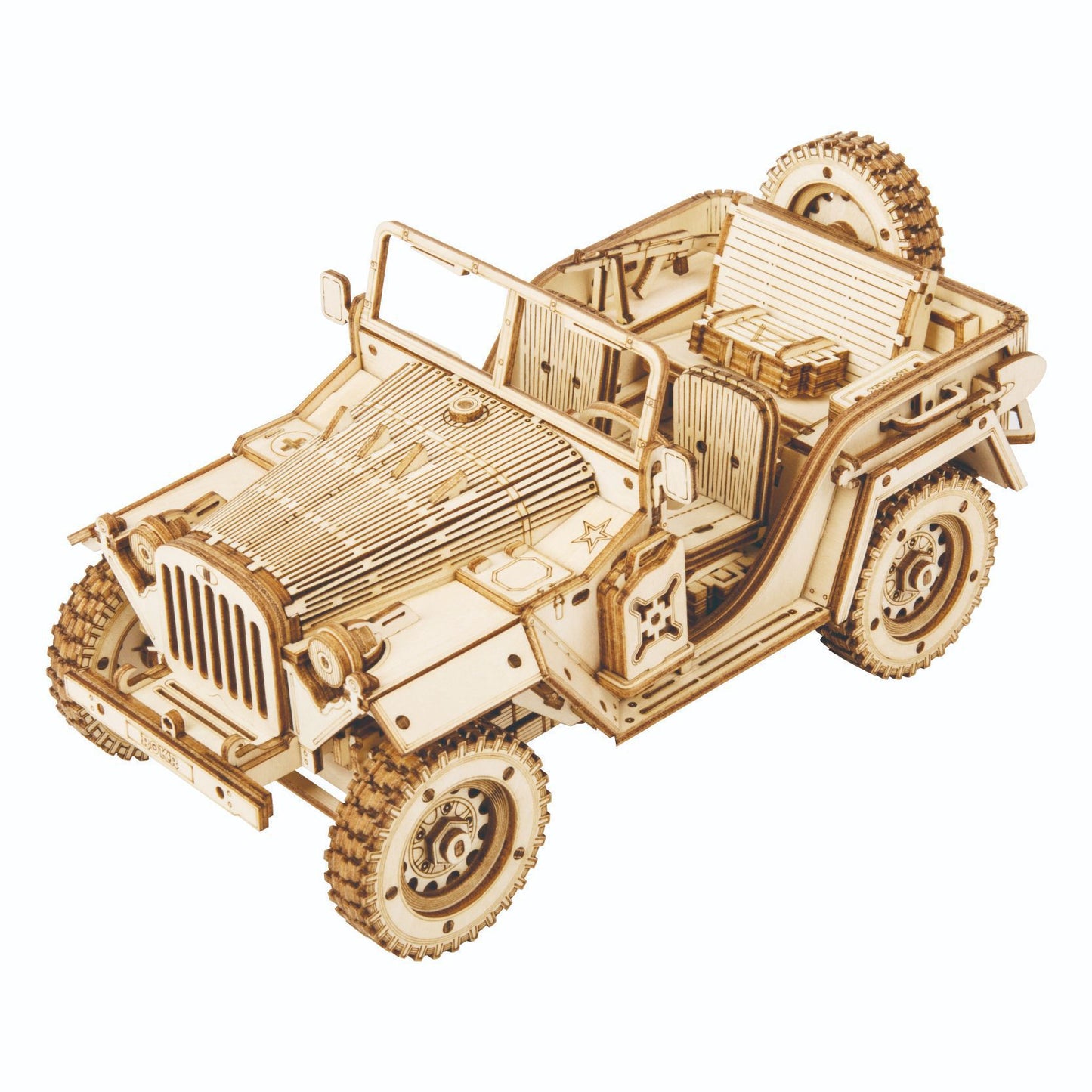 3D three-dimensional puzzle, wooden car model, steam train, truck, jeep,