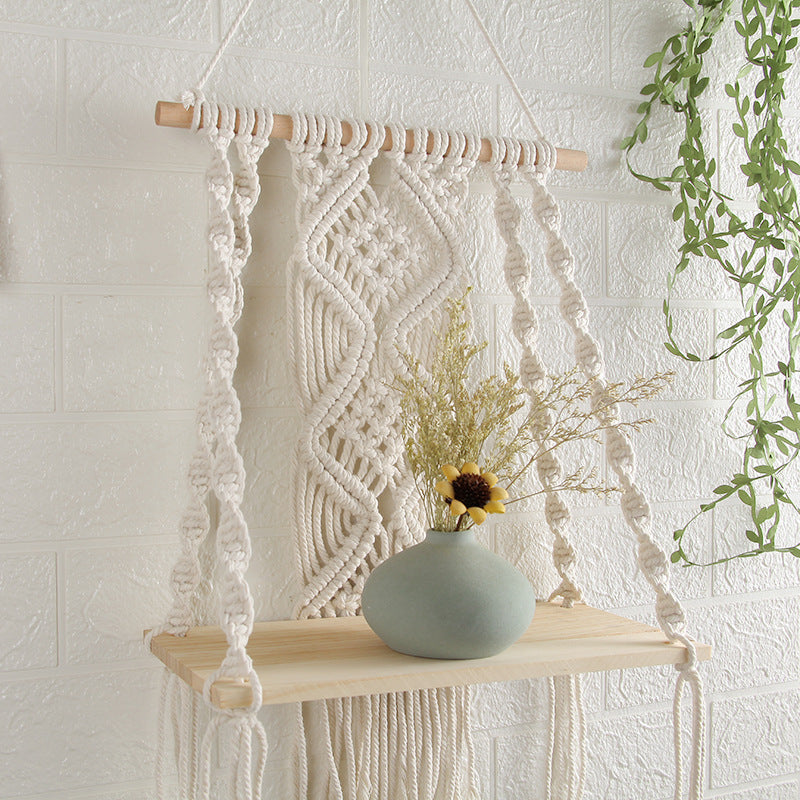 Cotton Rope Wall Hanging Bohemia Shelf