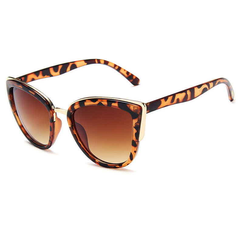 Ladies Cat Eye Sunglasses Personality Leopard Color