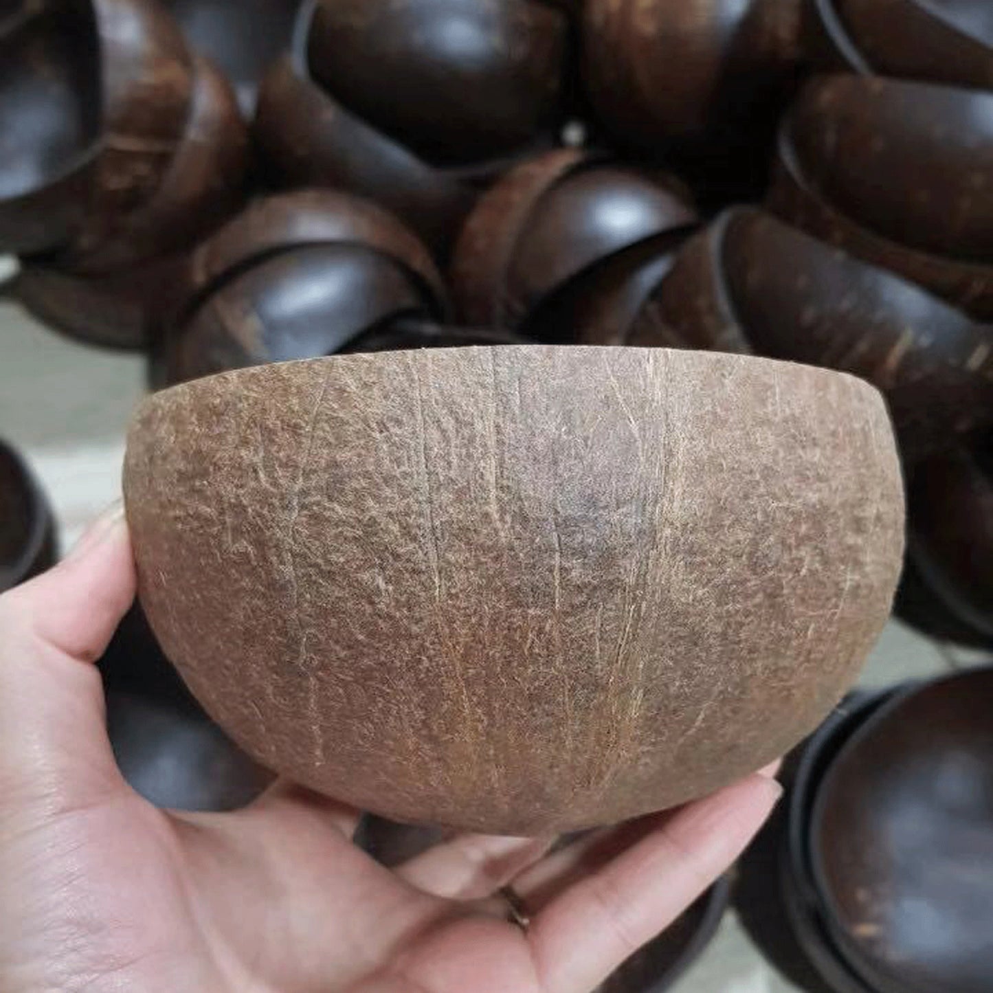 Natural Vietnamese Coconut Shell Bowl, Spoon, Knife, Fork