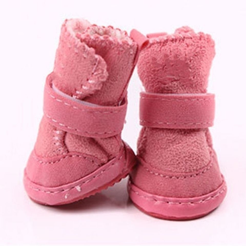 Dog cotton shoes, lambskin snow boots