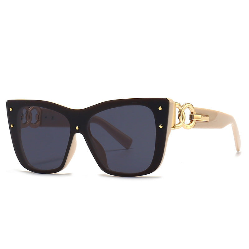 New fashion big frame cat eye sunglasses