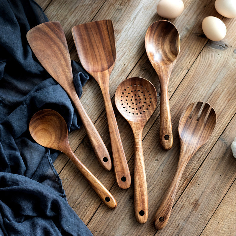 Acacia wood kitchen utensils