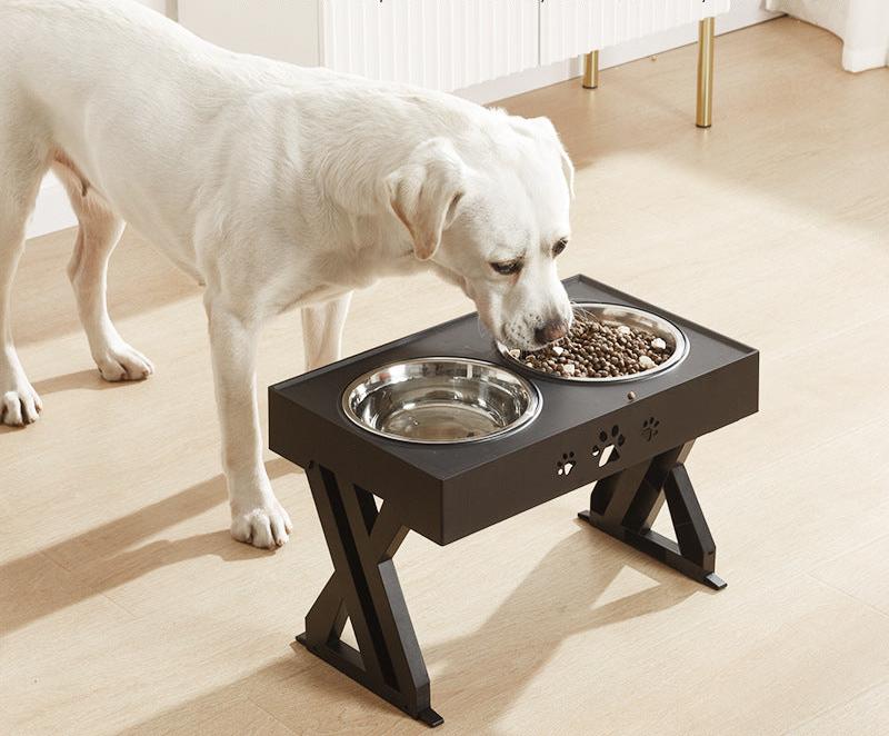 Dog Bowl, Adjustable Height, Large Capacity, Stainless Steel,