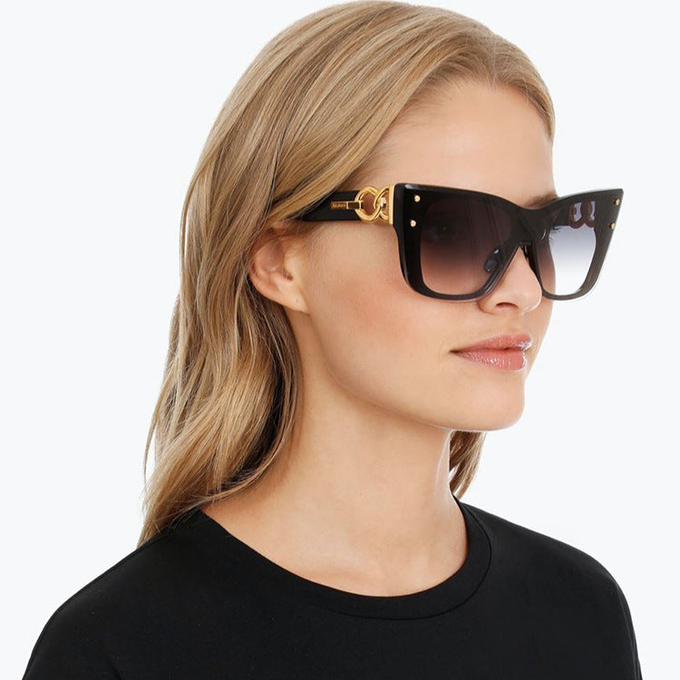 New fashion big frame cat eye sunglasses