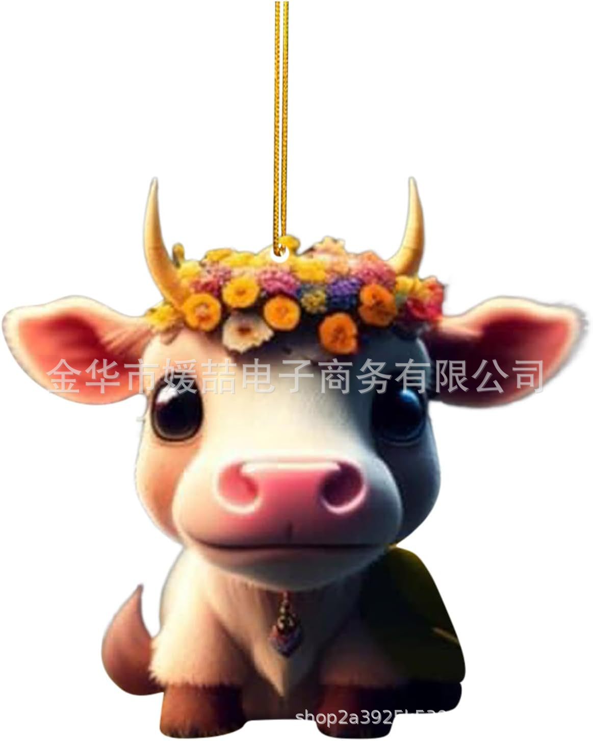 New Products Cute Cartoon Cow Car Pendant Home Tree Decoration Christmas