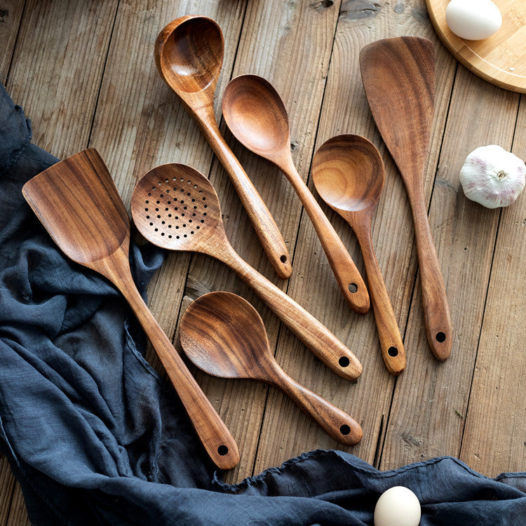 Acacia wood kitchen utensils