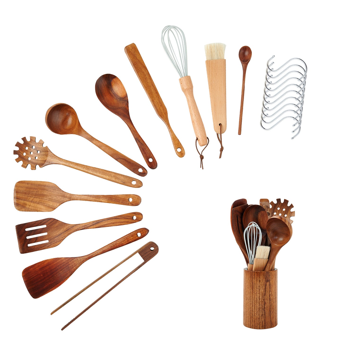 Acacia wood kitchen utensils