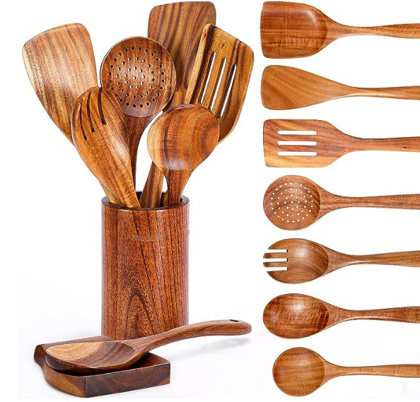 Acacia wood kitchen utensils