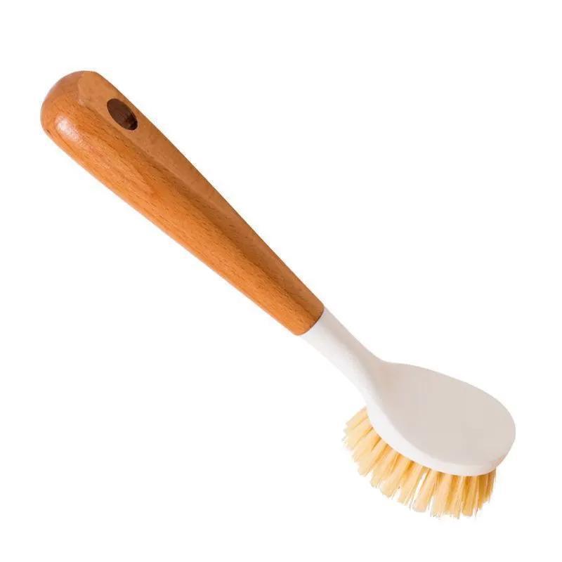 Solid Wood Handle Pot Brush