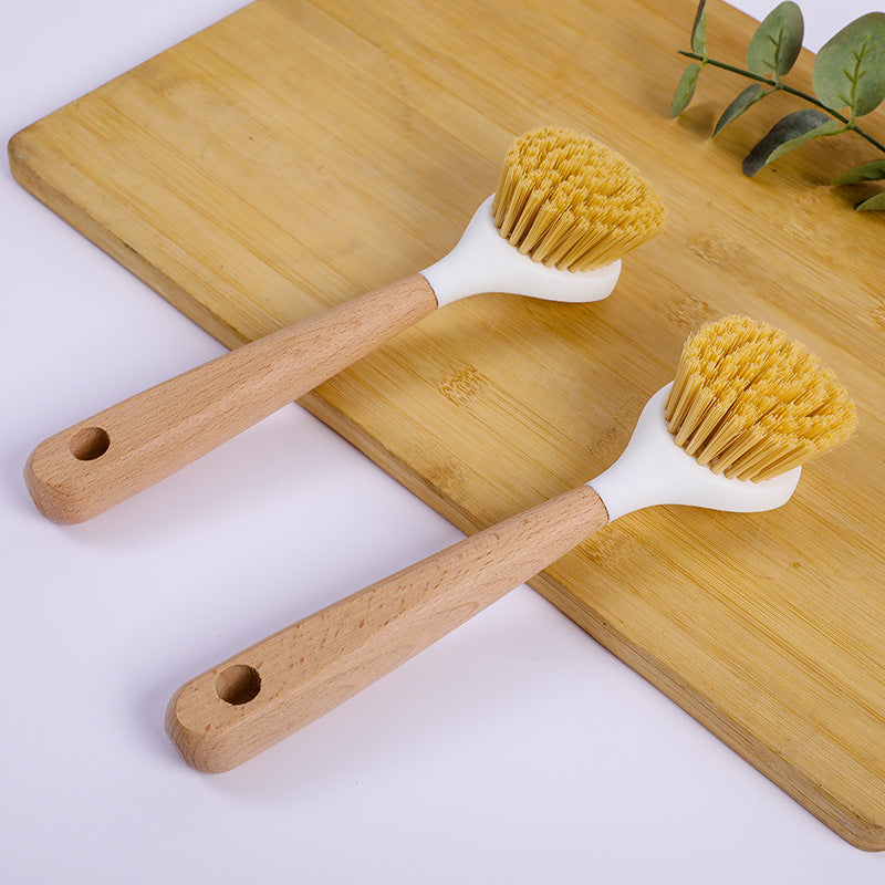 Solid Wood Handle Pot Brush