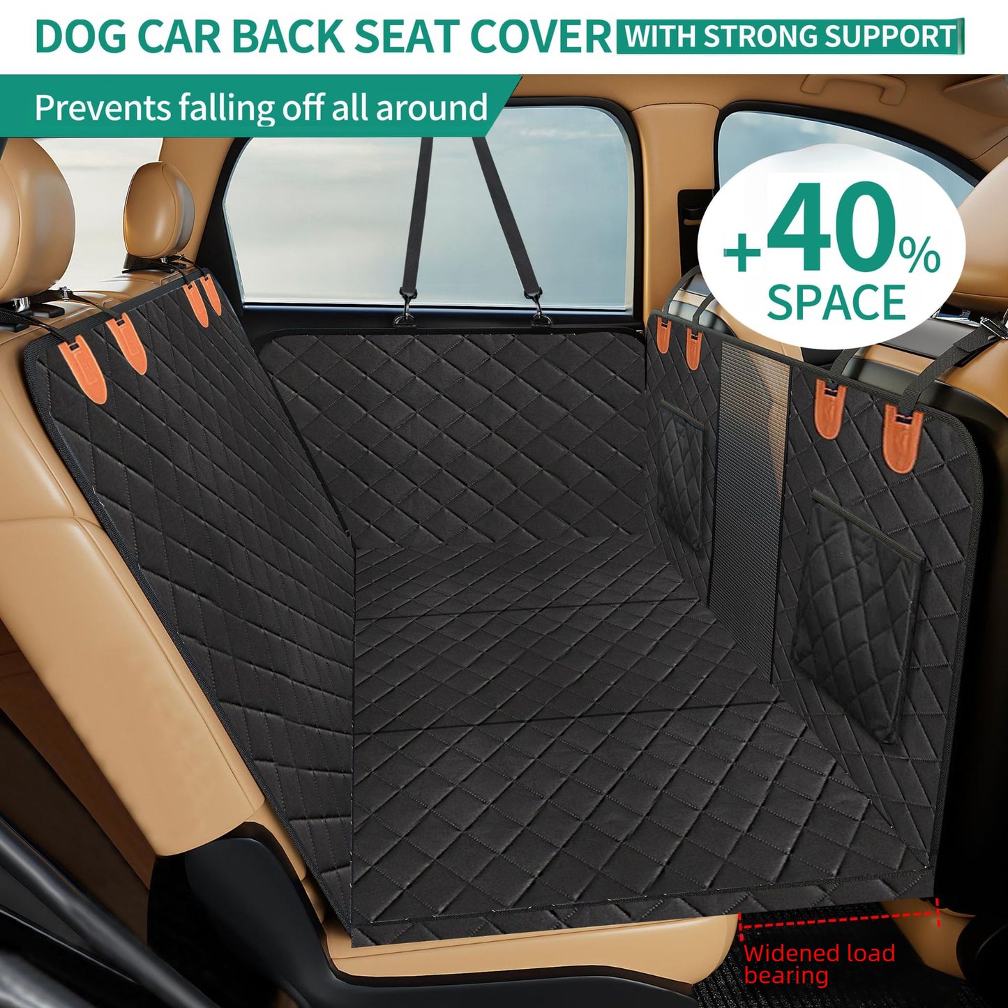 Pet Carrier Extended Rear Car Seat Cover Hammock