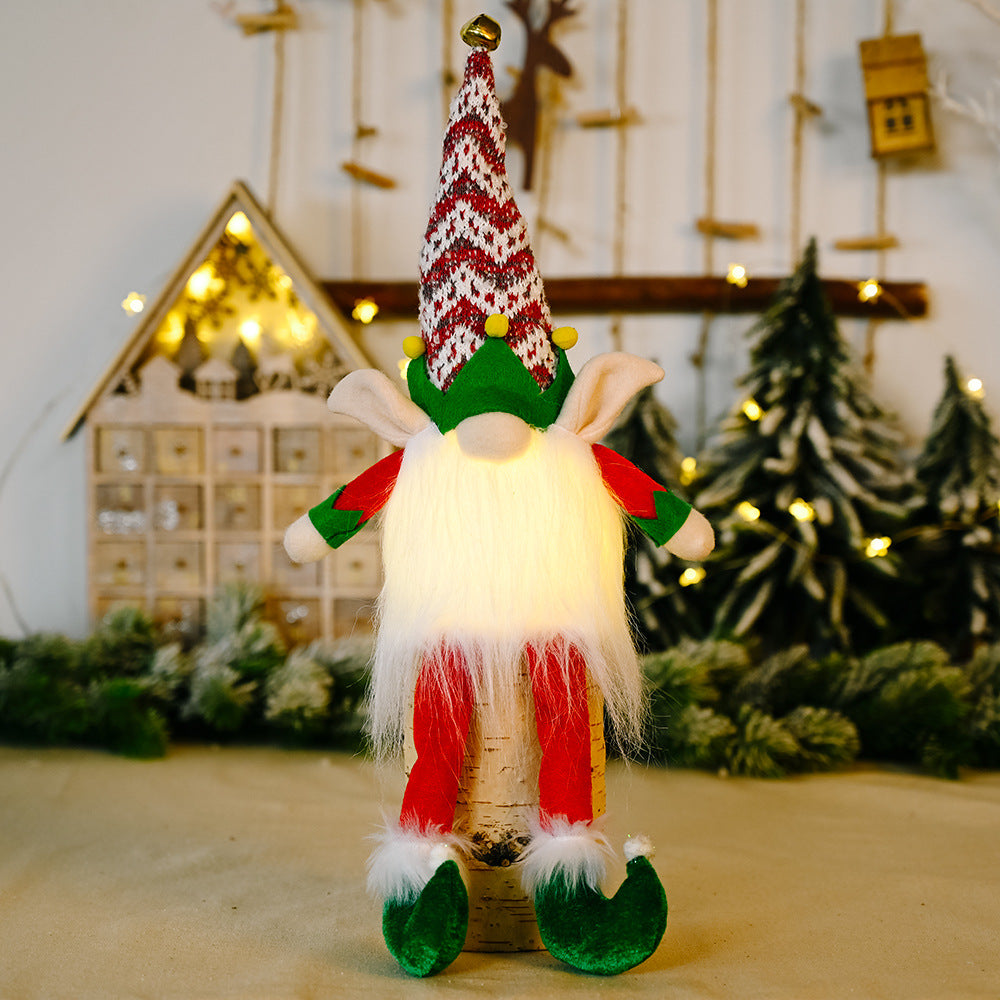 Christmas Decoration Christmas Elf with Light-up Rudolph Doll