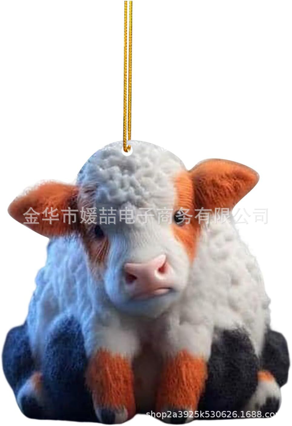 New Products Cute Cartoon Cow Car Pendant Home Tree Decoration Christmas