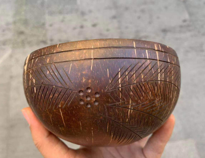 Natural coconut shell bowl