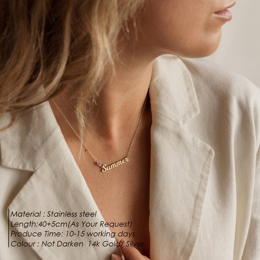 Women's Titanium and Stainless Steel Necklace