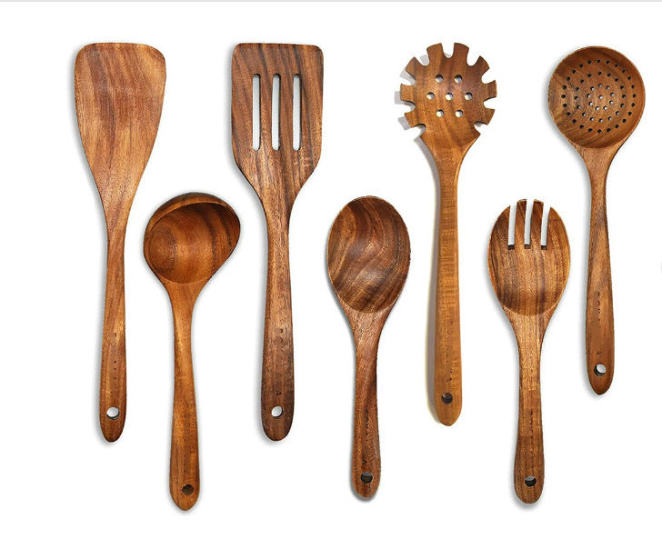 Acacia wood kitchen utensils