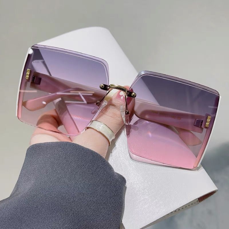 High Quality Brown Frameless Anti-UV Women's Sunglasses