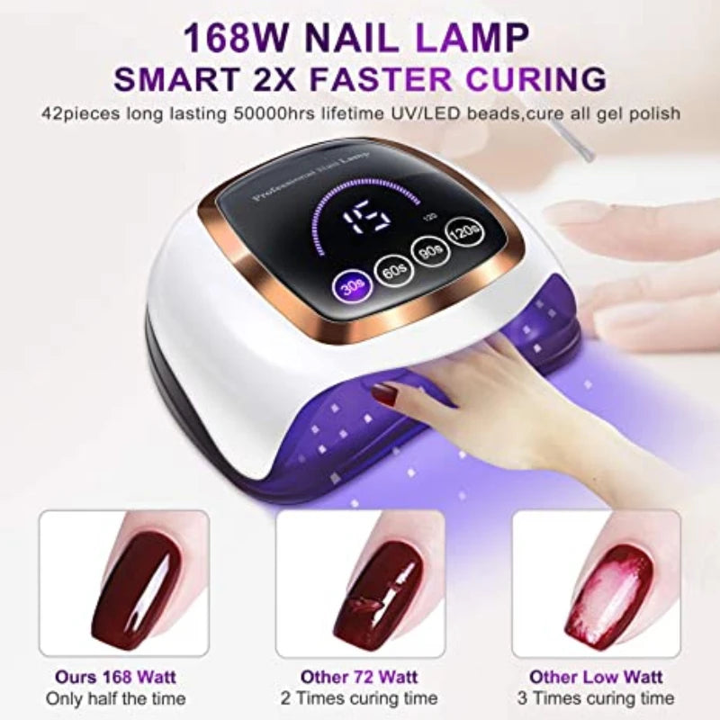 Lampe à UV LED avec 4 minuteries, sèche-ongles professionnel à détection automatique pour sécher tous les vernis gel, équipement de Salon de manucure