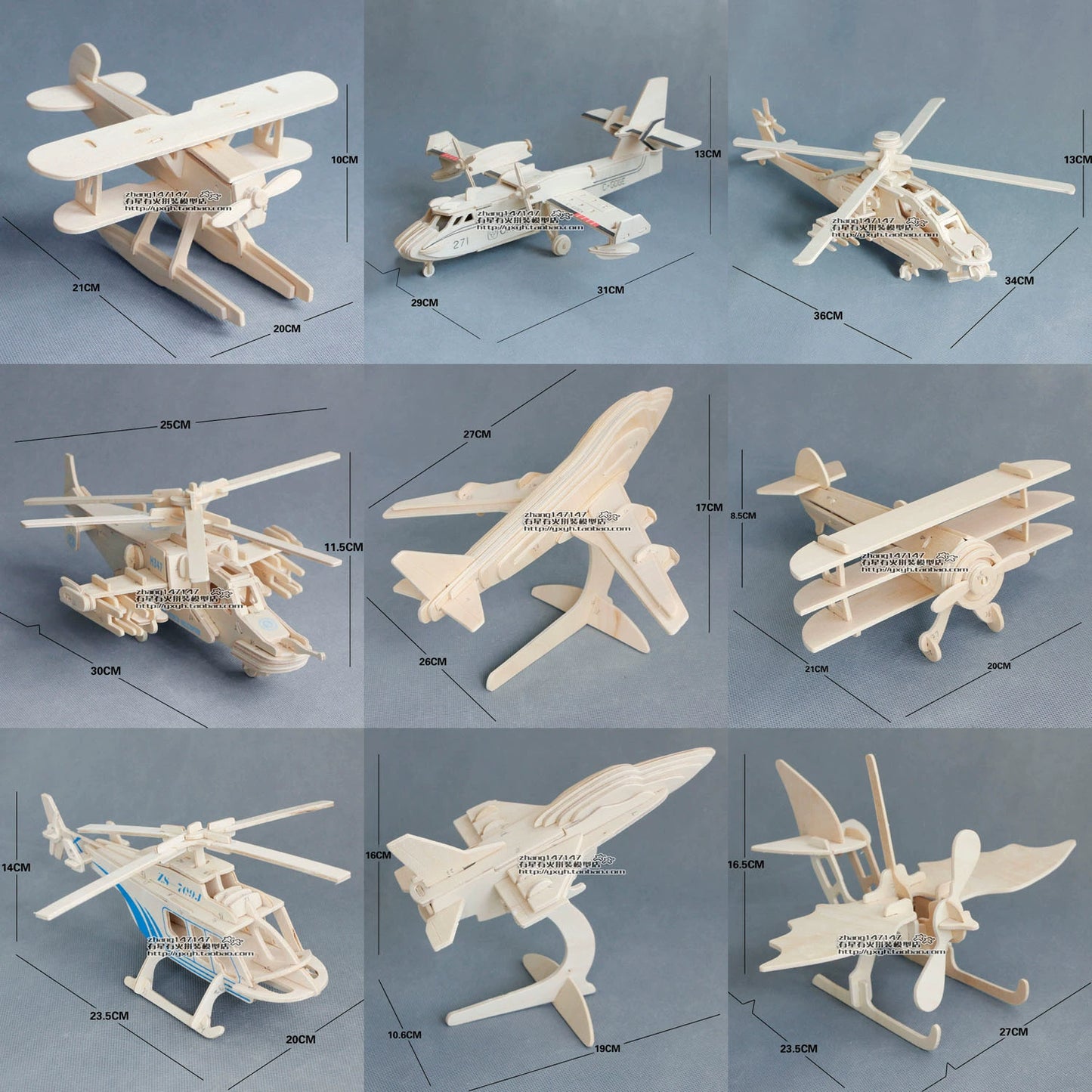 Avion en bois Puzzle tridimensionnel jouets pour enfants 6-7-10-12 ans garçon Puzzle modèle 3D en bois