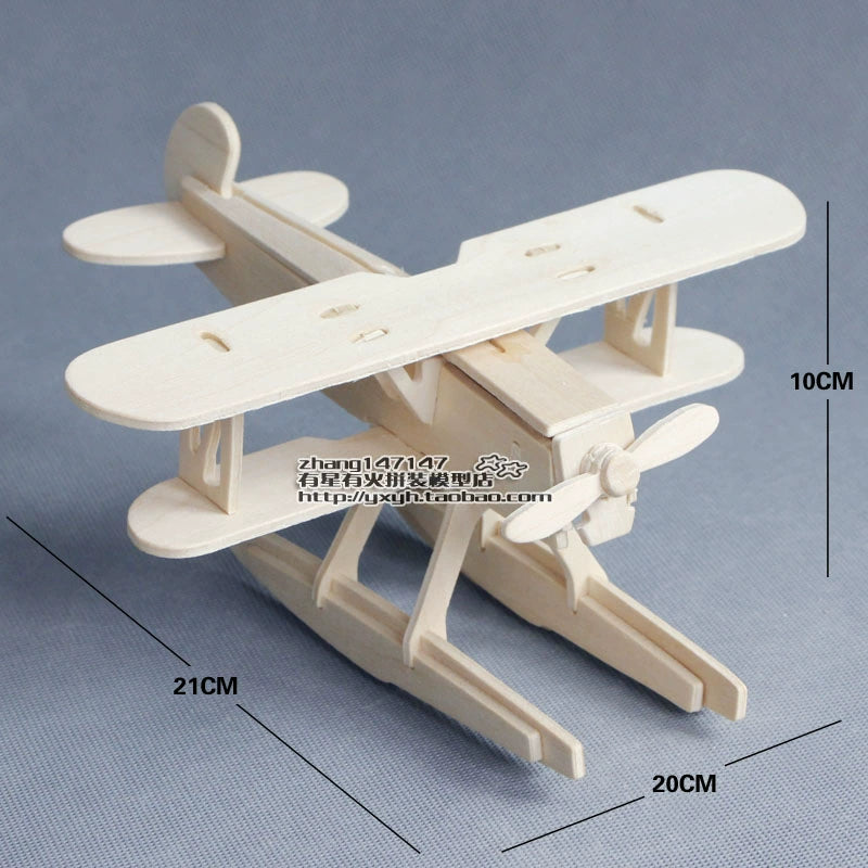 Avion en bois Puzzle tridimensionnel jouets pour enfants 6-7-10-12 ans garçon Puzzle modèle 3D en bois