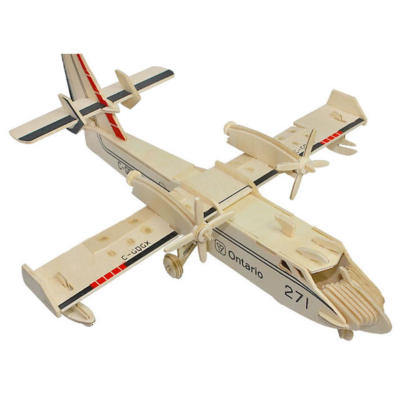 Avion en bois Puzzle tridimensionnel jouets pour enfants 6-7-10-12 ans garçon Puzzle modèle 3D en bois