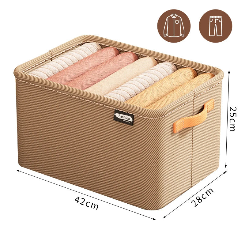 Clothing storage organizer. Clothing storage box