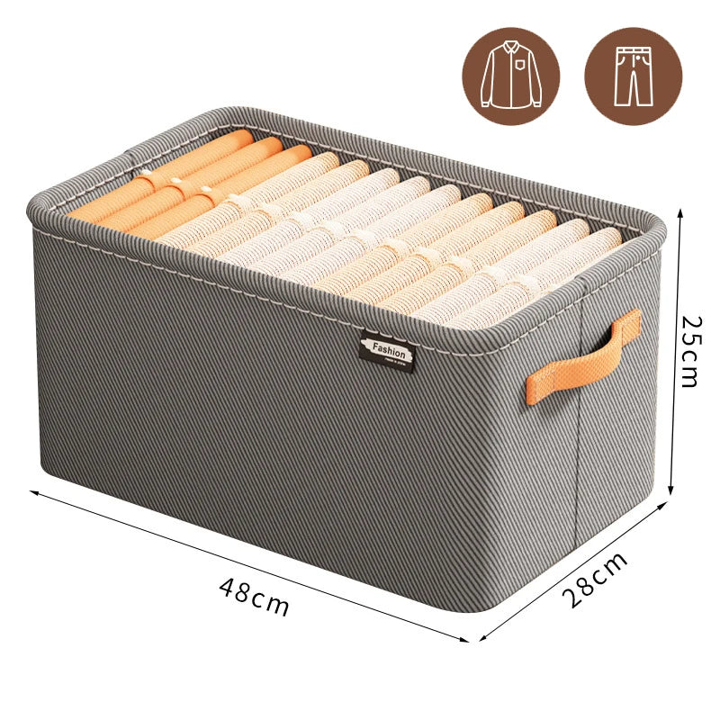 Clothing storage organizer. Clothing storage box