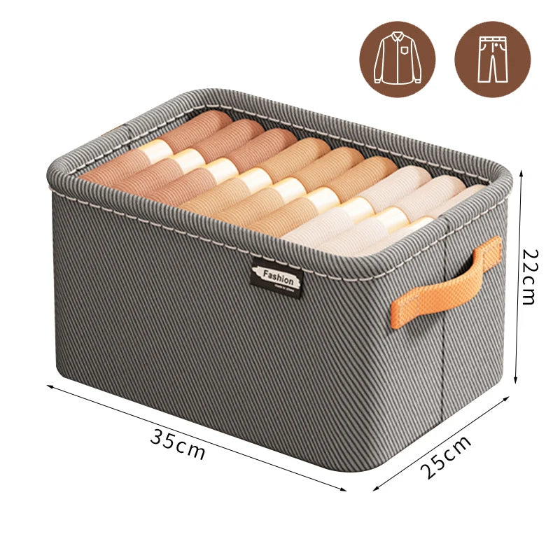 Clothing storage organizer. Clothing storage box