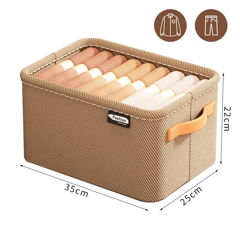 Clothing storage organizer. Clothing storage box