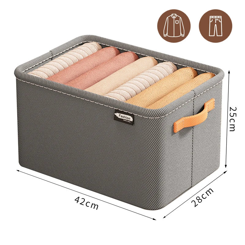 Clothing storage organizer. Clothing storage box